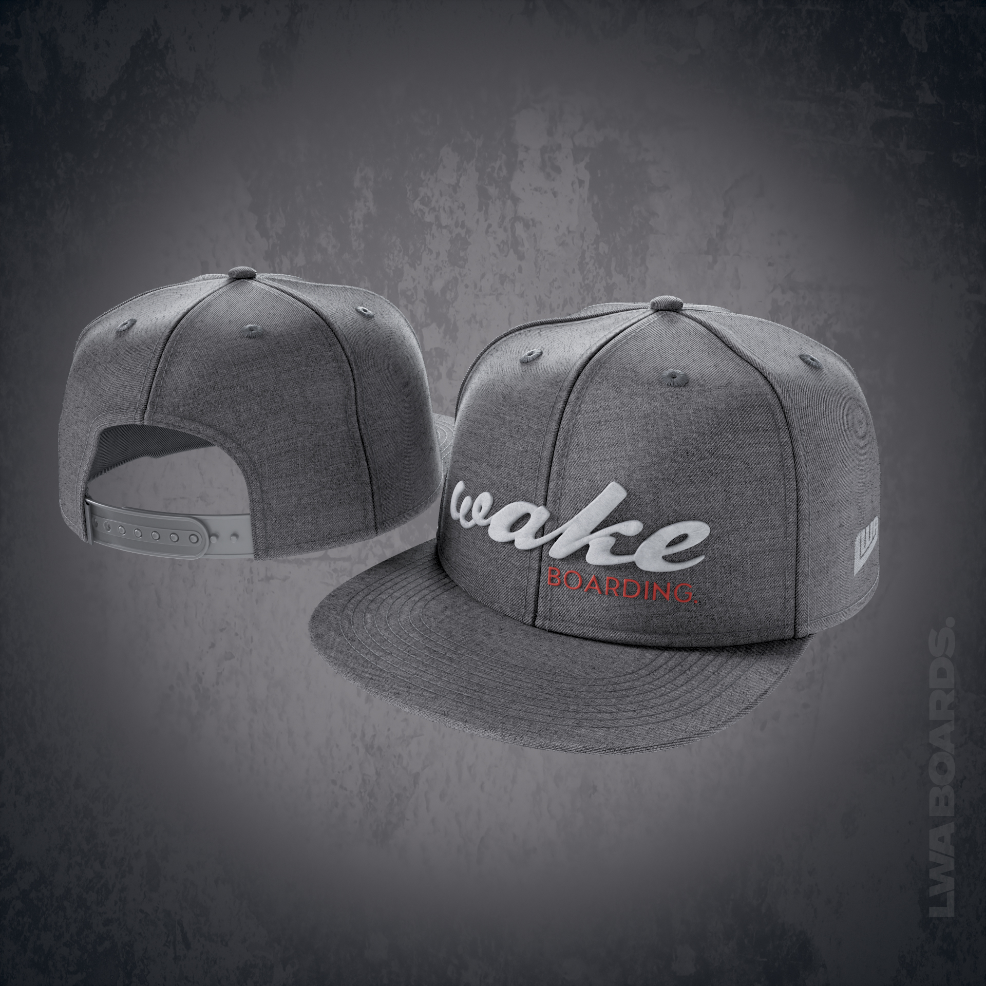 Yupoong FLEXFIT Classic Snapback Wakeboarding Grey/White